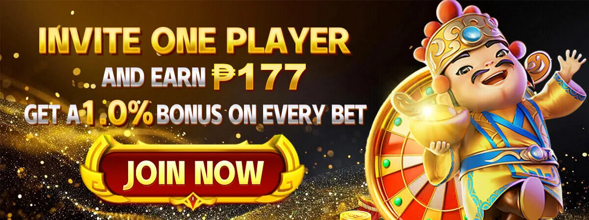 Invite one player and earn ₱177 - 1.0% bonus on every bet